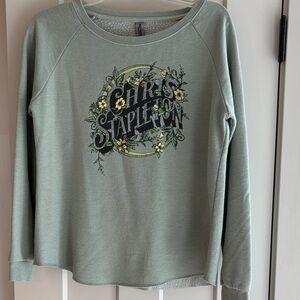 Chris Stapleton Next Level Apparel Olive Graphic Long Sleeve crew